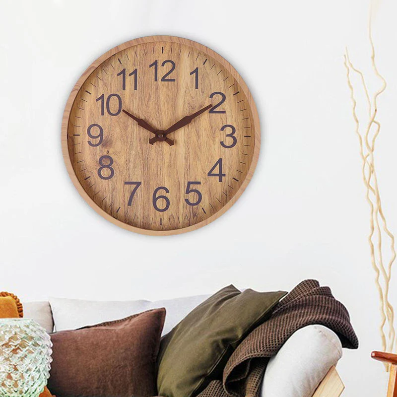Horloge murale décorative WoodAura en bois naturel - Image 2