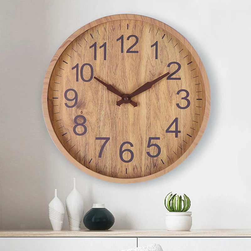 Horloge murale décorative WoodAura en bois naturel - Image 4