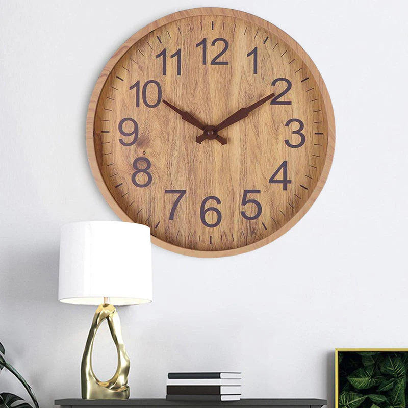Horloge murale décorative WoodAura en bois naturel - Image 5
