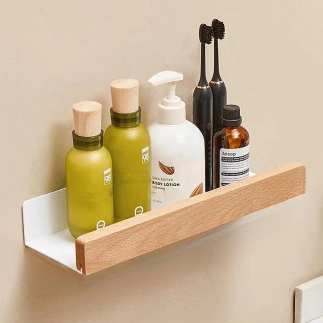 Étagère salle de bain en bois massif - Image 10