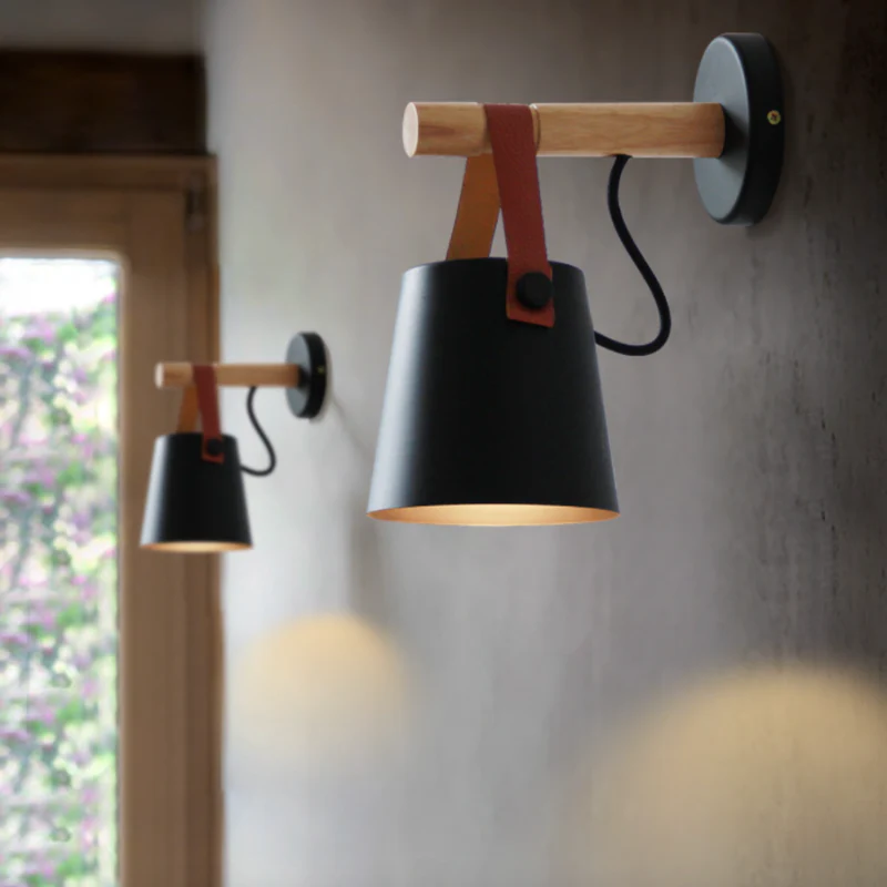 Applique murale en bois avec cloche suspendue - Image 4
