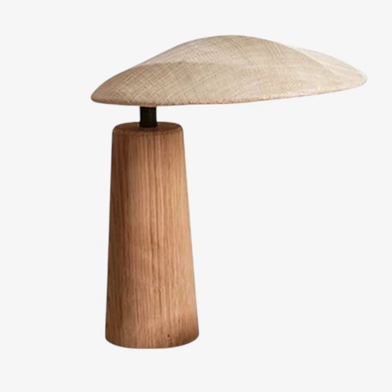 Lampe de table décorative en bois