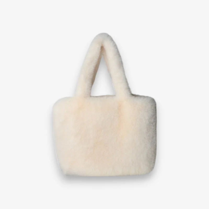 Sac cabas femme grande capacité en fausse fourrure