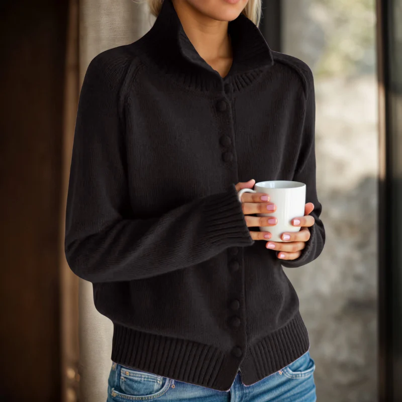 Yara – Veste ample à manches longues et col montant - Image 8