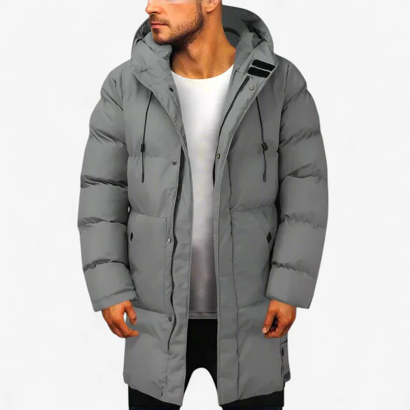 Manteau homme doublé manches longues avec poches zippées