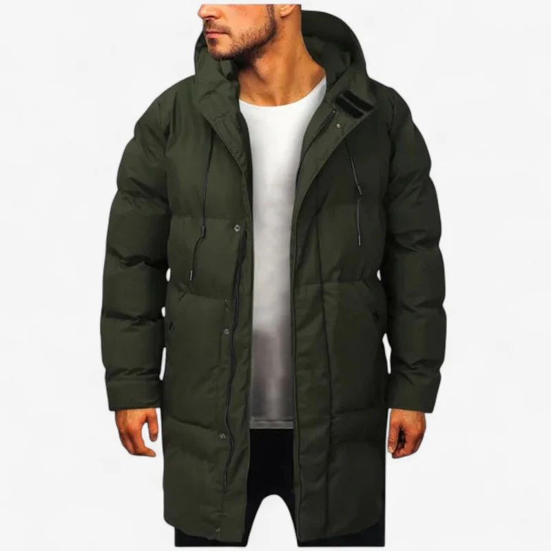Manteau homme doublé manches longues avec poches zippées - Image 2