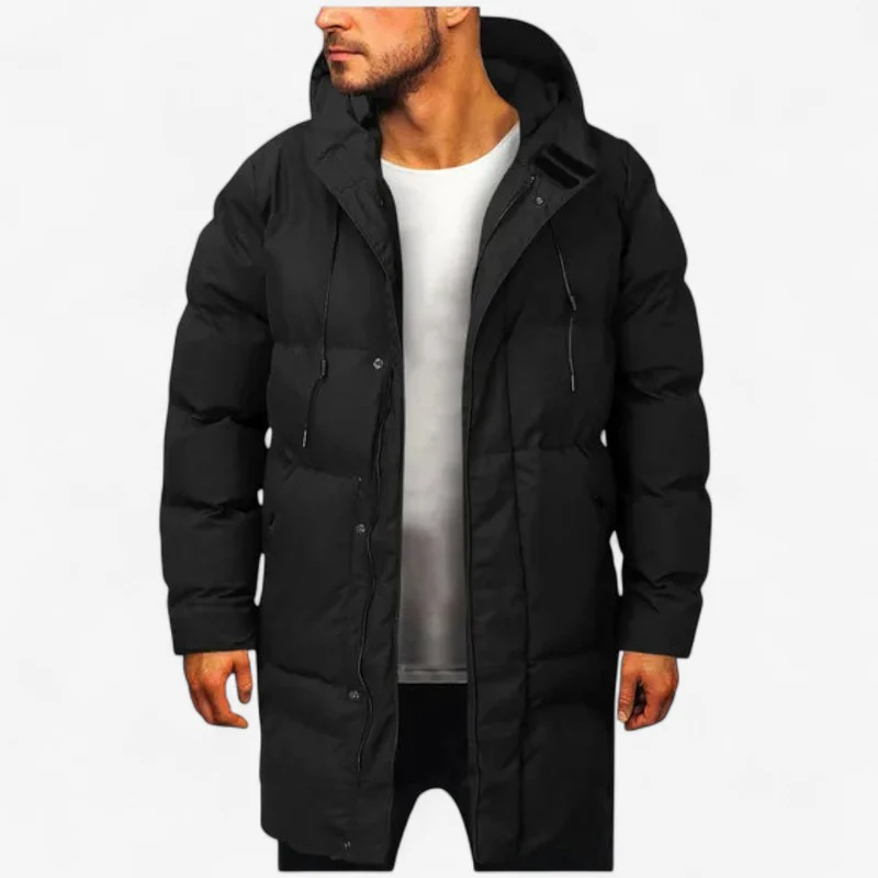Manteau homme doublé manches longues avec poches zippées - Image 3