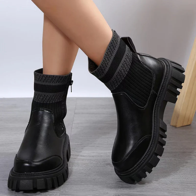Zara – Chaussures à bout rond avec fermeture éclair latérale et semelle antidérapante - Image 6