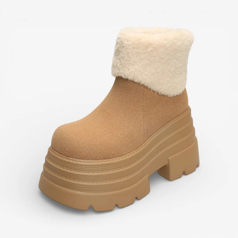 Zaria – Chaussures montantes à bout rond et semelle épaisse texturée - Image 3