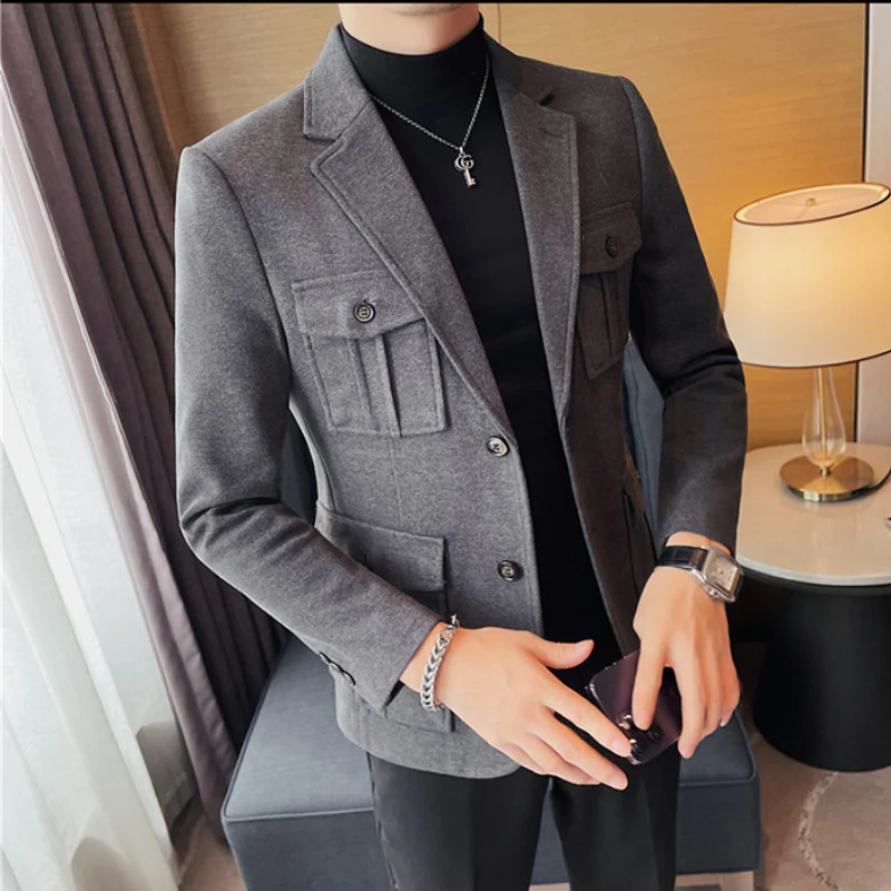 Zayn – Blazer boutonné à manches longues avec poches - Image 7