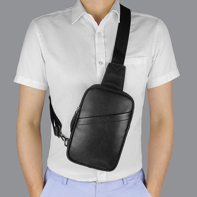 Zian - Sac bandoulière rectangulaire compact avec fermeture éclair - Image 5