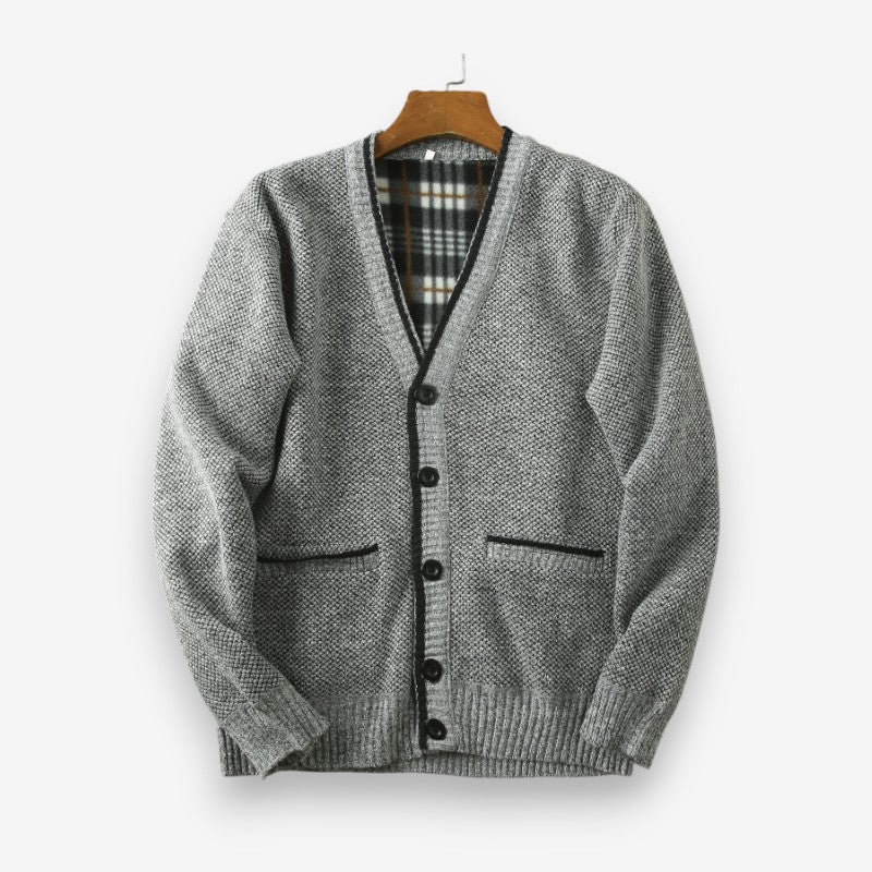 Zian – Veste à boutons à manches longues avec col en V et poches - Image 4