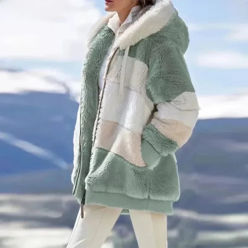 Veste à capuche femme zippée coupe ample - Image 5