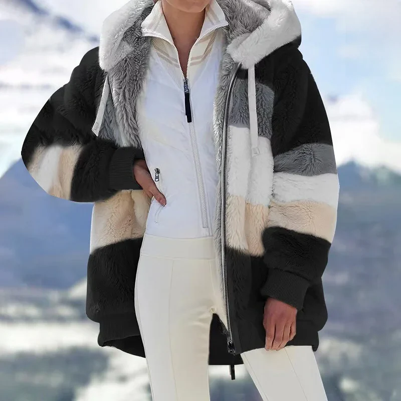 Veste à capuche femme zippée coupe ample - Image 6