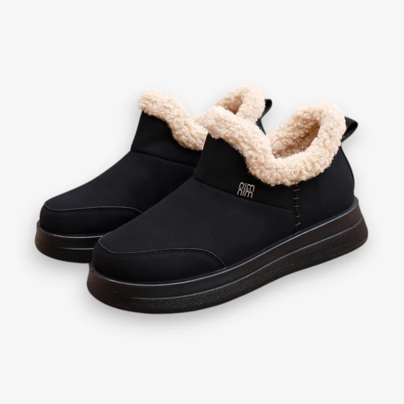 Ziva – Chaussures à bout rond couvrant la cheville avec semelle plate structurée - Image 2