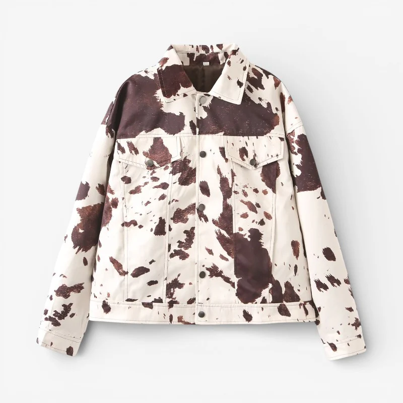 Zivara – Veste imprimée zippée à manches longues et col replié