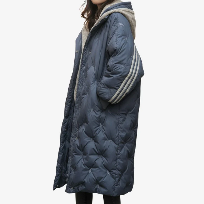 Manteau long zippé à capuche - Image 2