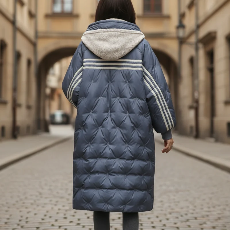 Manteau long zippé à capuche - Image 4