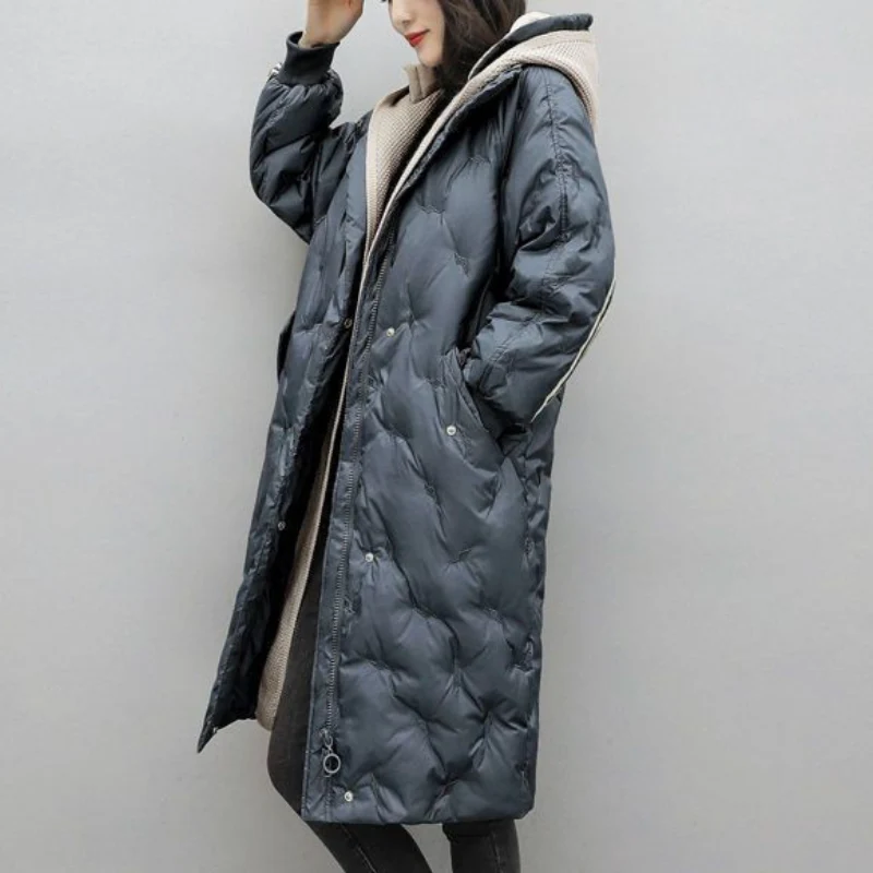 Manteau long zippé à capuche - Image 5