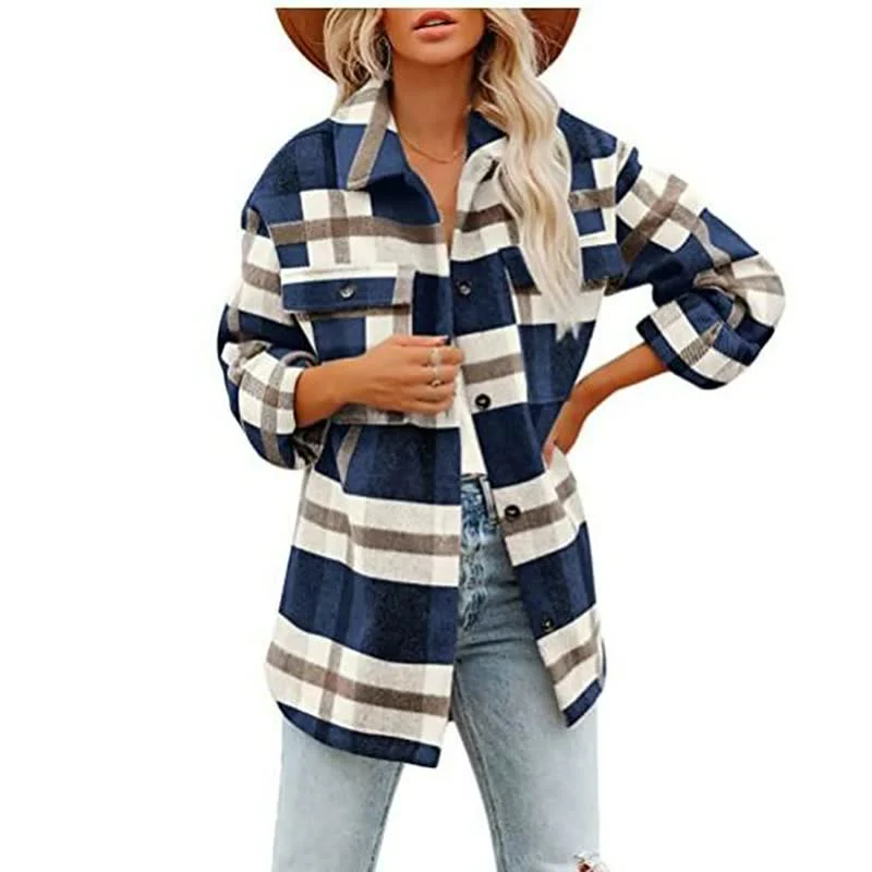 Veste-chemise à carreaux Zora oversize - Image 5