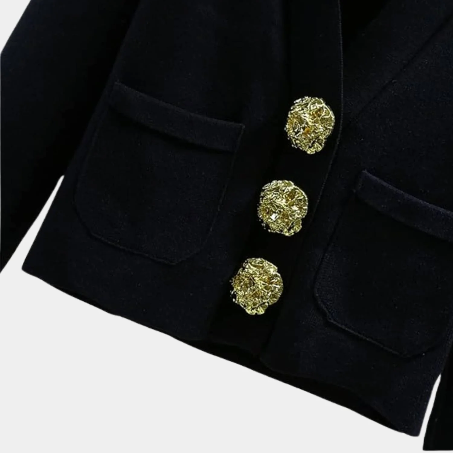 Cardigan femme tricoté col en V avec boutons dorés - Image 15