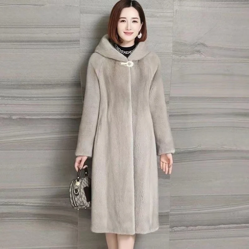 Manteau ample à capuche en fausse fourrure - Image 5